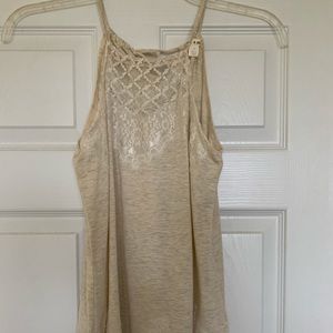 Tan/Cream spaghetti tank
